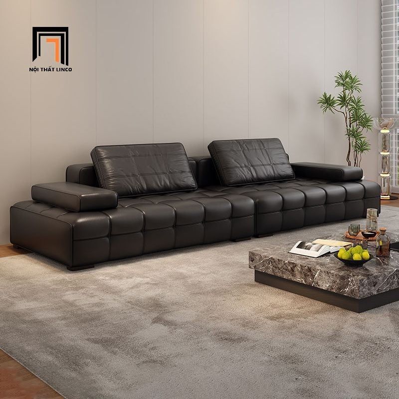  Ghế sofa văng dài 2m8 hiện đại BHQ66 Windsor bọc da đẹp 