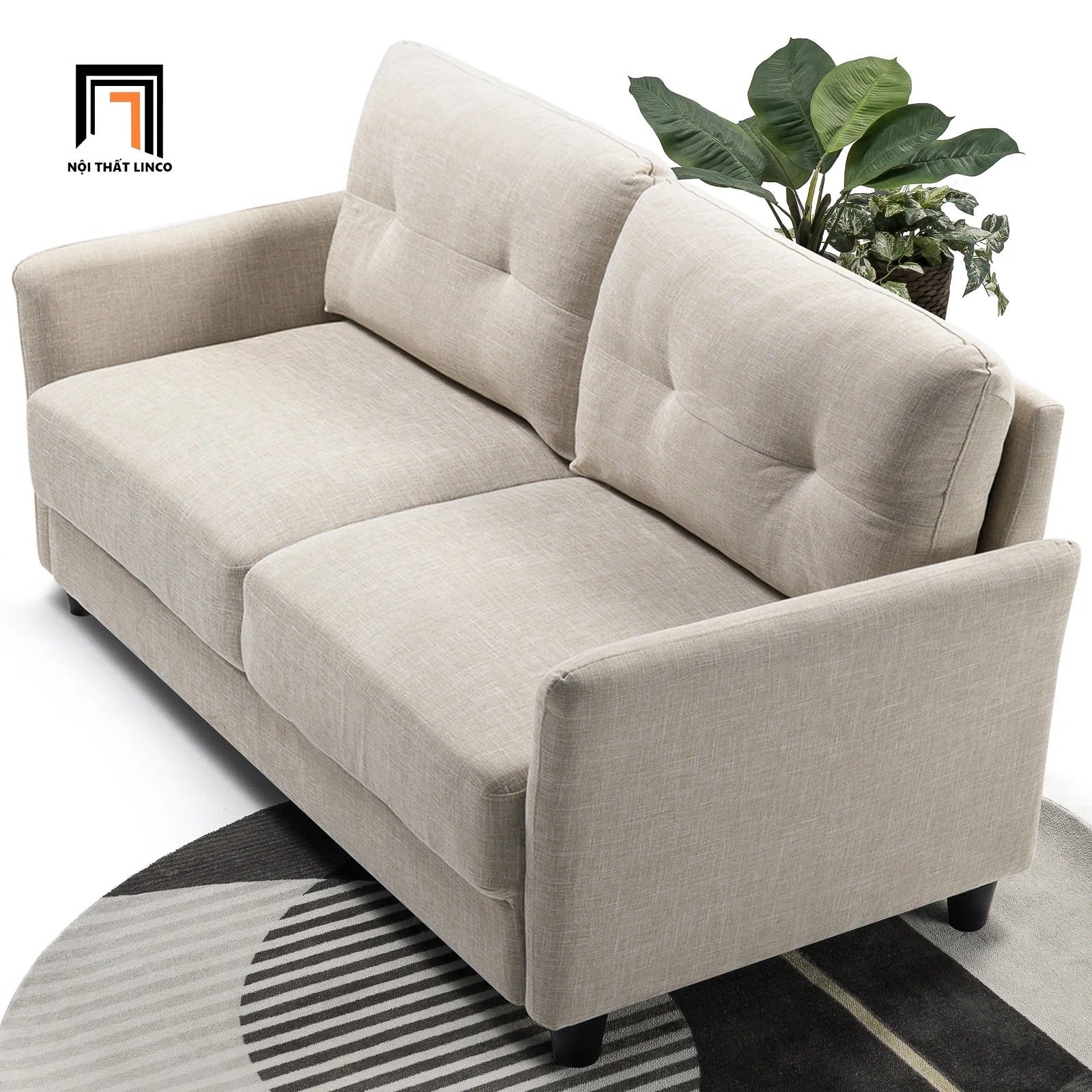  Ghế sofa băng văng xám phòng khách BT29 Helsley 1m9 giá rẻ 