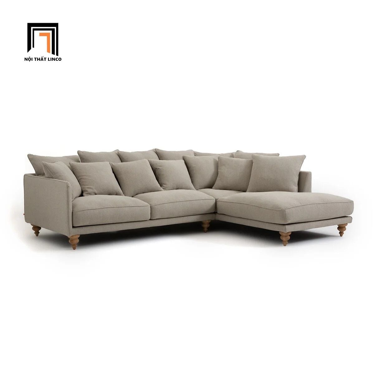  Ghế sofa góc L GT58 Lazare 2m4 x 1m6 phong cách cổ điển 