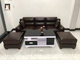  Ghế sofa băng sang trọng 2m2 BT99 Pali da Pu bóng nâu đậm 