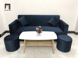  Bộ ghế sofa băng xanh đậm BL14 Pakita dài 1m9 vải nhung mềm 