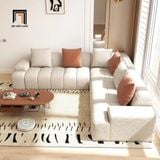  Bộ ghế sofa góc vải xanh lá GT290 Bram 2m3 x 2m3 phòng khách 