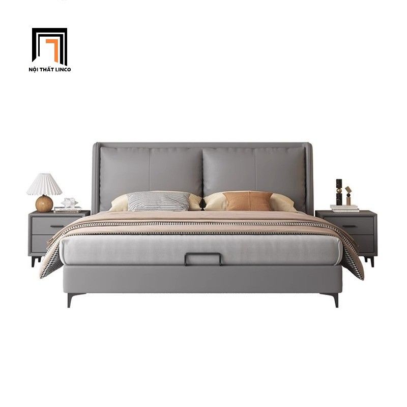  Giường ngủ da công nghiệp cao cấp GN118 Molino cho gia đình 