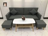  Bộ ghế sofa băng văng dài xám đậm BL5 Piloc dài 1m9 giá rẻ 