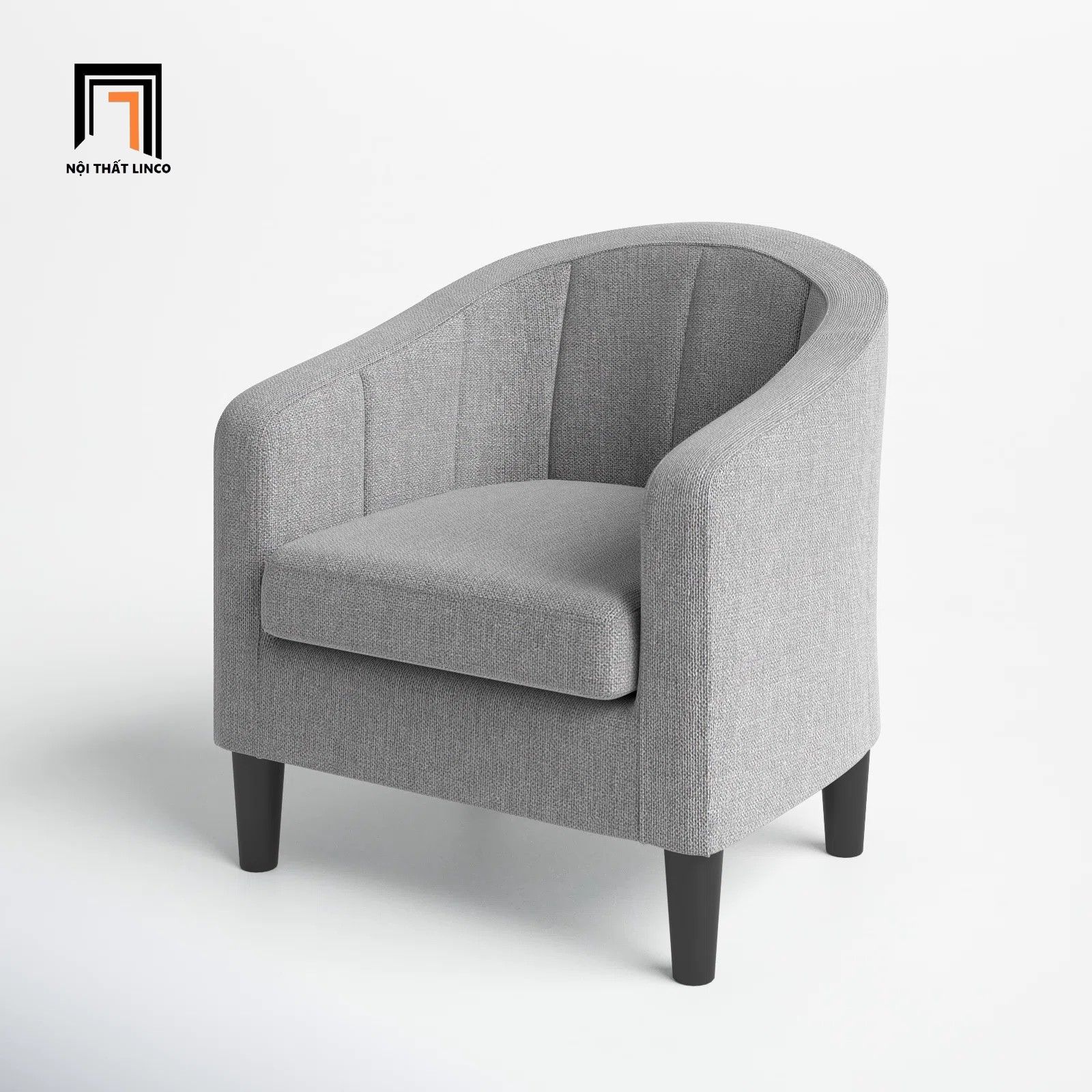  Ghế sofa đơn xám trắng giá rẻ DT95 Alina phòng khách hiện đại 