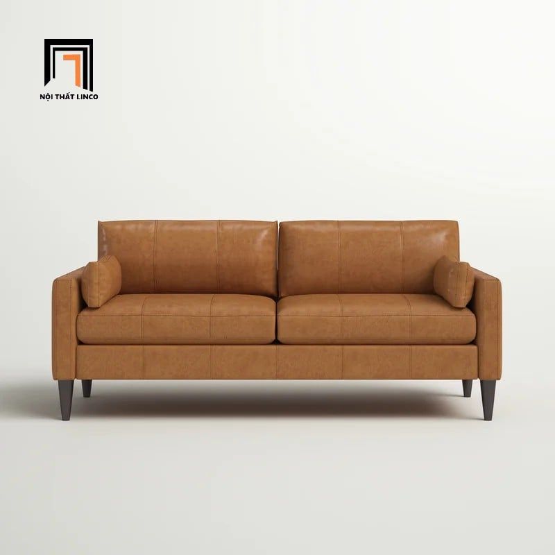  Ghế sofa băng BT3 Matea dài 1m9 bọc da công nghiệp nâu bò 