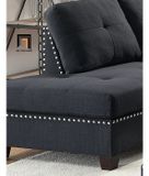  Sofa góc L phong cách châu Âu GT66 Hectus 2m4 x 1m8 xám đen 
