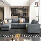  Ghế sofa chữ U UT29 Balin 3m3 vải nỉ xám giá rẻ 