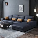  Sofa phòng khách chữ U UT11 Zion 3m95 bọc da đẹp 