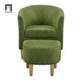  Ghế sofa đơn nhỏ gọn cho sảnh chờ DT89 Jirab vải nỉ màu vàng 