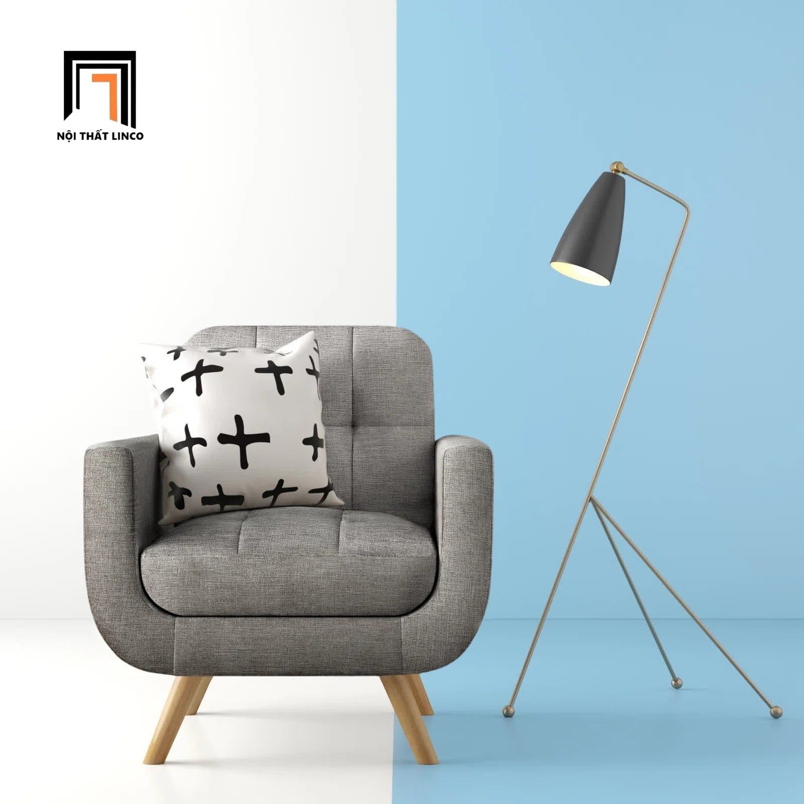  Ghế sofa 1 chỗ ngồi DT15 Juliana cho phòng khách ngồi đọc sách 