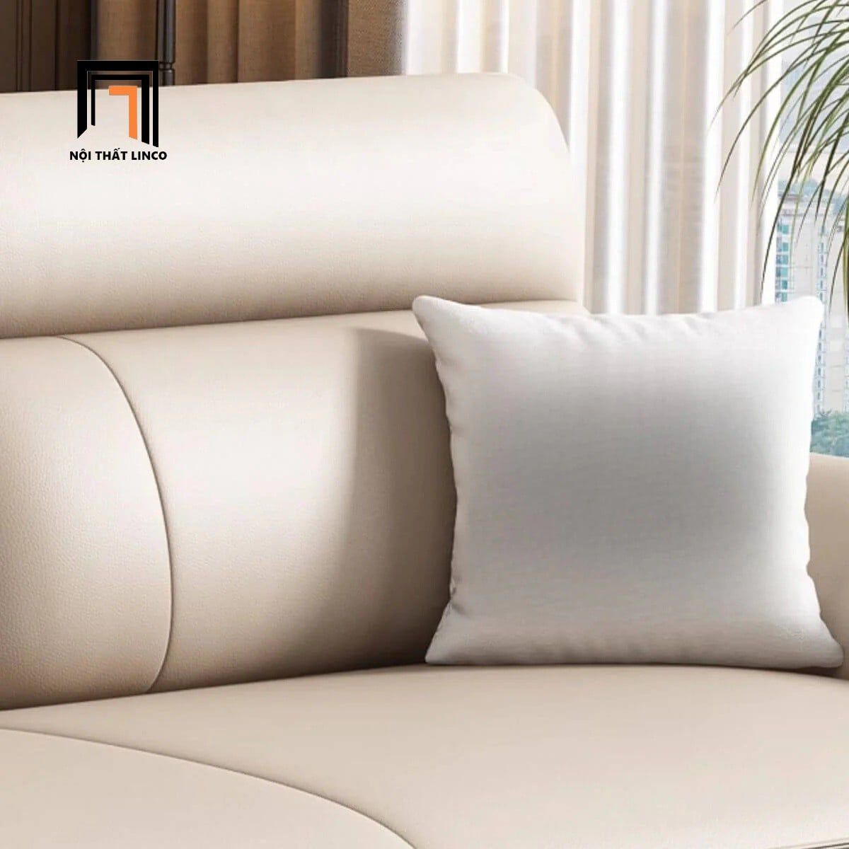  Bộ ghế sofa góc da Pu bóng GT273 Tazrou 2m4 x 1m6 hiện đại 