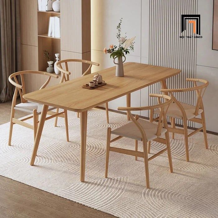  Bộ bàn ăn gia đình 51-BAG4-Comon gỗ tự nhiên xinh xắn 