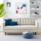  Ghế sofa băng giật nút BT8 Ramadin màu xám lông chuột giá rẻ 
