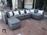  Bộ ghế sofa góc L chạy viền 3m1 GT43 Normandy giá rẻ xám đậm 