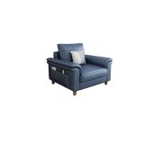  Ghế sofa đơn da Pu bóng màu xanh dương DT85 Bawiti giá rẻ 