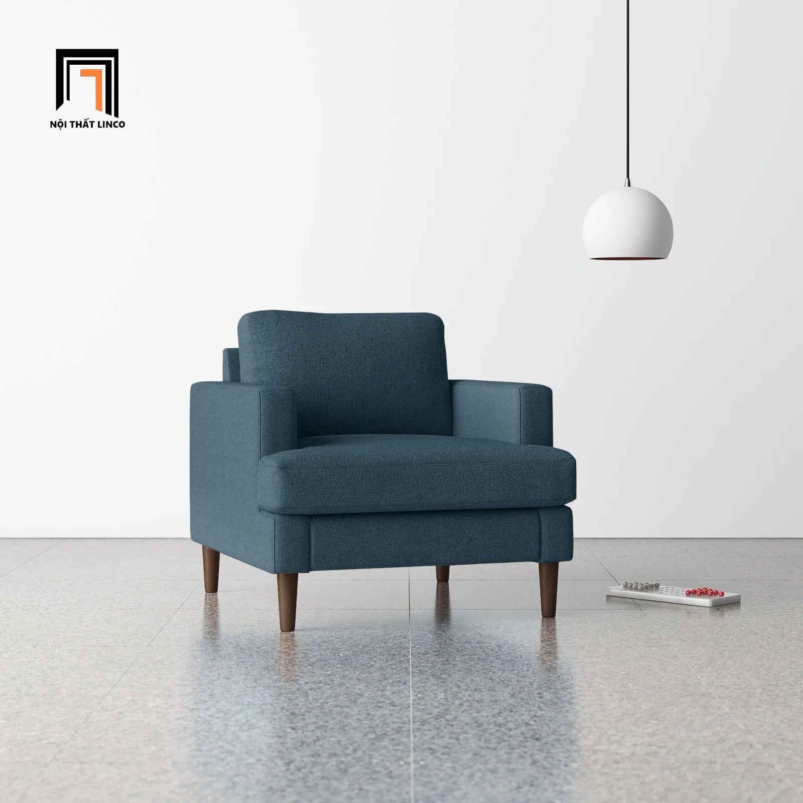 Ghế sofa đơn phòng khách nhỏ DT107 Laguna vải bố nỉ mềm 
