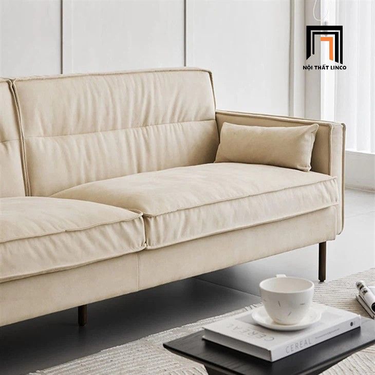  Ghế sofa băng vải nhung màu be kem BHQ52 Conrad 2m giá rẻ 