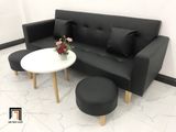  Bộ ghế sofa giường đa năng GBL2 da giả màu đen dài 2m 