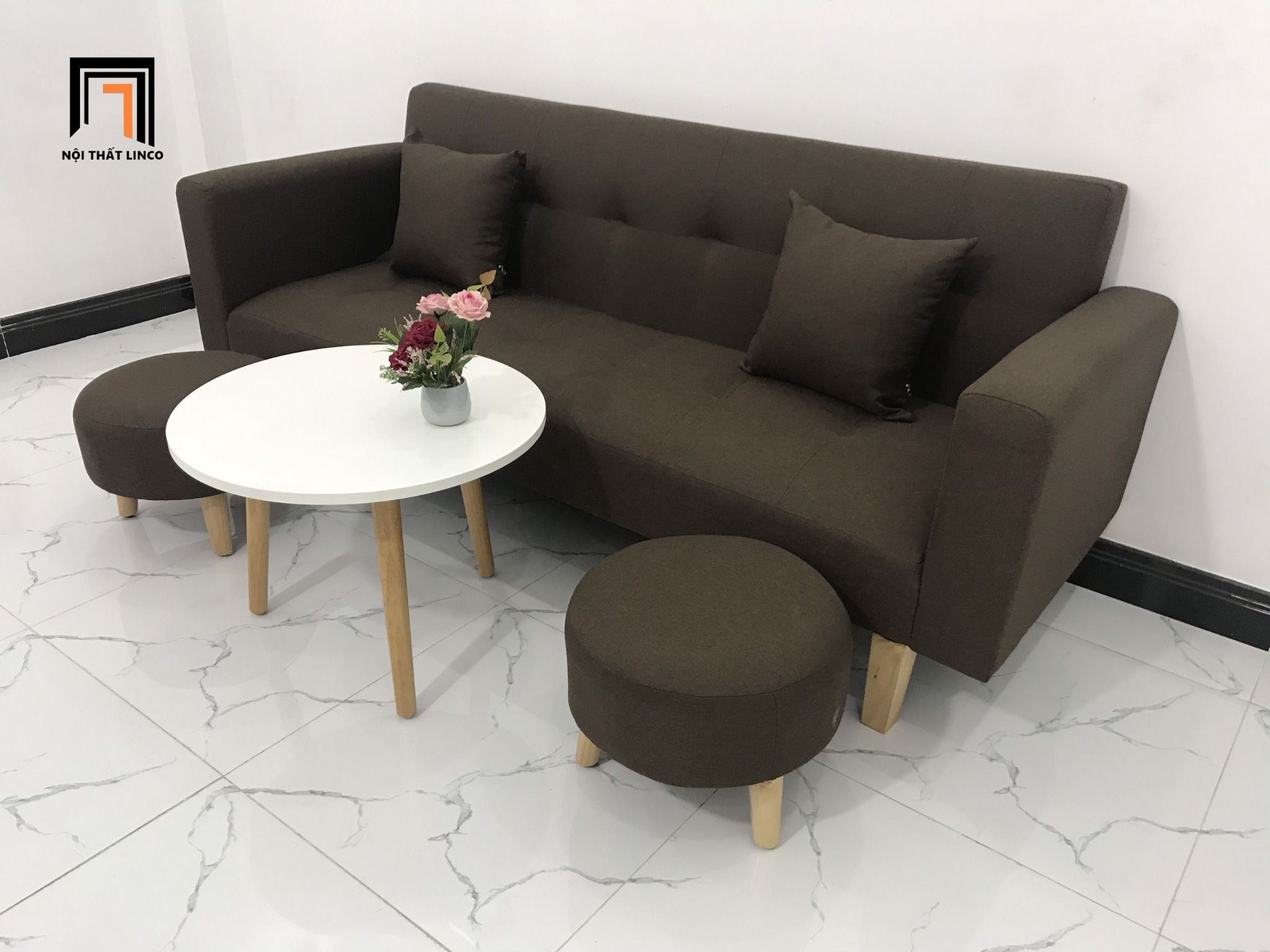  Bộ ghế sofa giường đa năng GBL2 màu nâu đậm 2m cho gia đình 