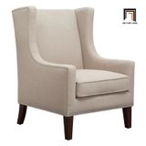  Ghế sofa đơn phong cách châu Âu DT88 Pennard vải nỉ trắng kem 