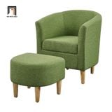  Ghế sofa đơn nhỏ gọn cho sảnh chờ DT89 Jirab vải nỉ màu vàng 