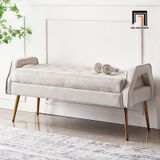  Sofa bench vải nhung SB30 Scarlet 1m4 x 55 màu vàng đồng 