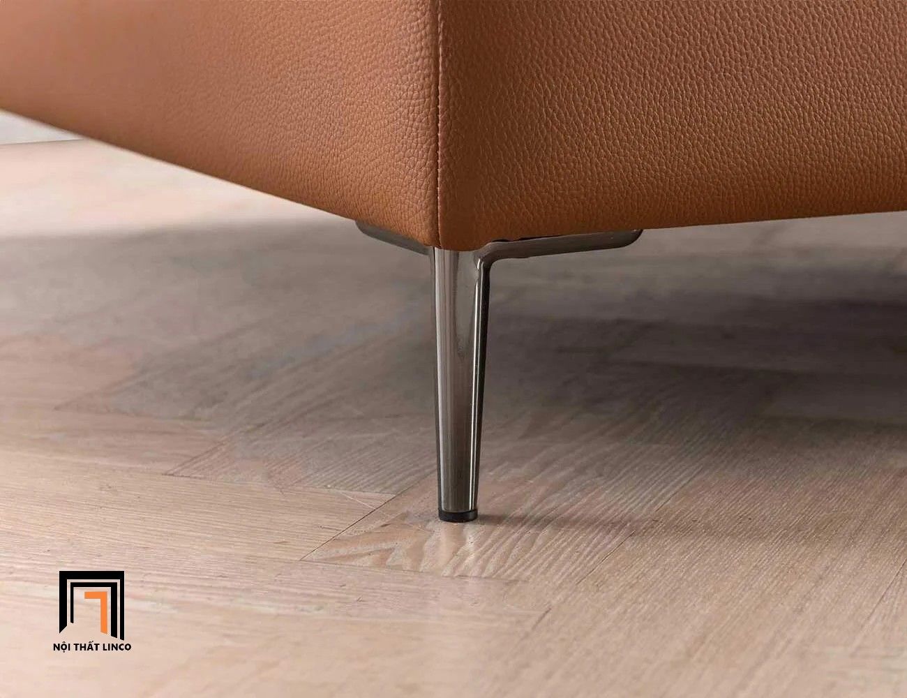  Ghế sofa văng da giả màu nâu BHQ45 Abeha dài 2m5 gia đình 