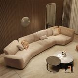 Ghế sofa nỉ U UT34 Forting 3m2 trắng kem thiết kế đẹp cho gia đình 