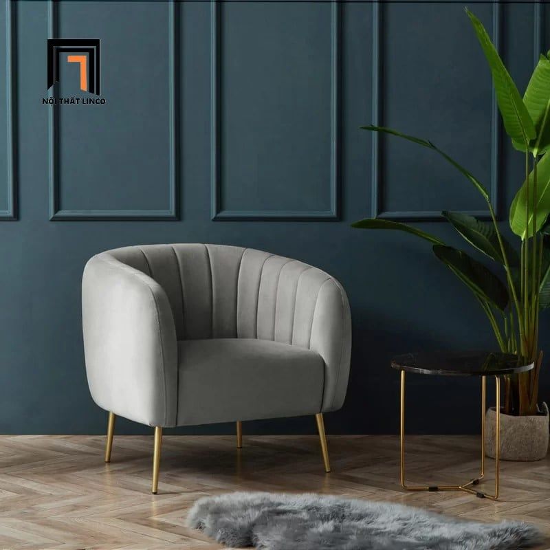  Ghế sofa đơn sảnh chờ DT10 Indianola màu da bò giá rẻ 