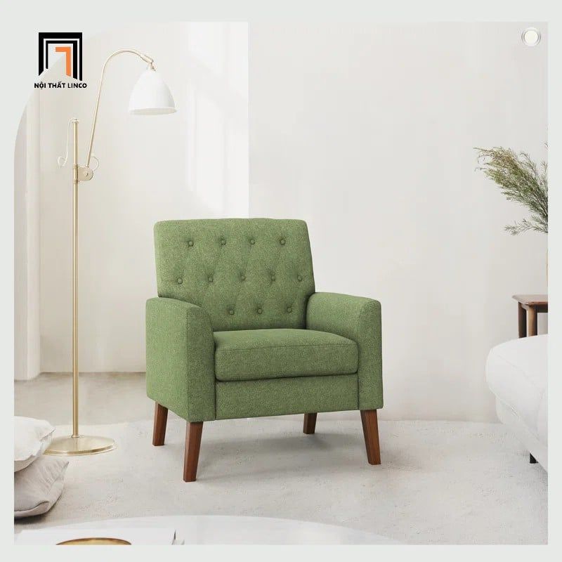  Ghế sofa đơn phòng khách gia đình DT94 Asaria màu xanh lá 