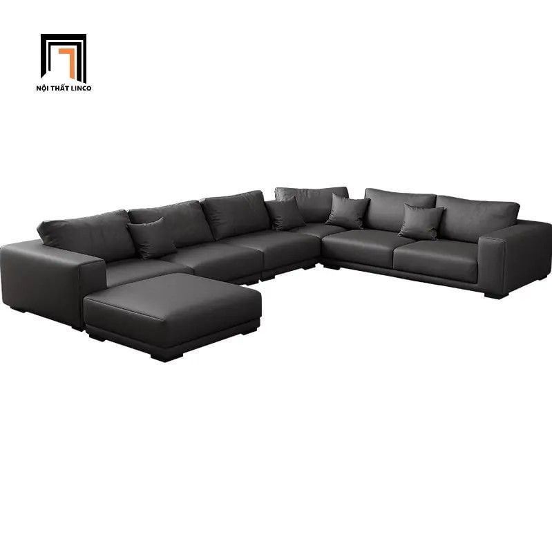  Sofa U 3m Paulina UT23 xám đen dễ phối nội thất 