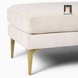  Ghế sofa đôn chữ nhật SB2 Andes 1m3 x 50 vải nỉ trắng kem 