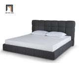  Giường ngủ hiện đại xám đậm 1m6 x 2m GN111 Smoky vải nỉ mềm 