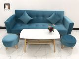  Bộ ghế sofa giường giá rẻ GBL2 2m màu xanh dương cho chung cư 