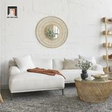  Ghế sofa góc L 2m2 GT51 Beno cho phòng khách màu trắng kem 