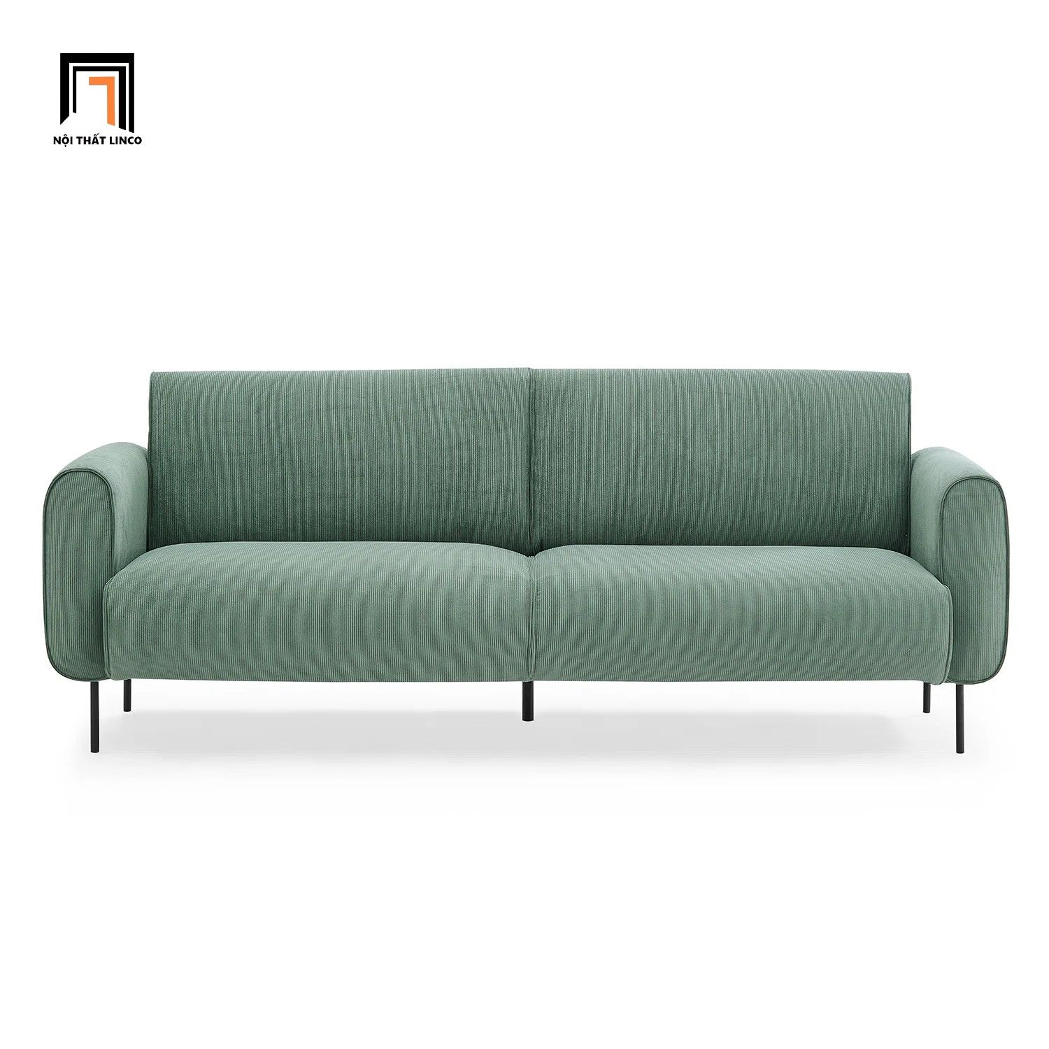  Ghế sofa băng vải nỉ màu cam 2m1 BT50 Fresnes cho sảnh chờ 