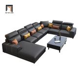  Sofa phòng khách chữ U UT11 Zion 3m95 bọc da đẹp 