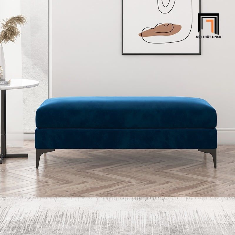  Sofa bench chữ nhật dài 1m4 SB29 Hamitor vải nhung xám 