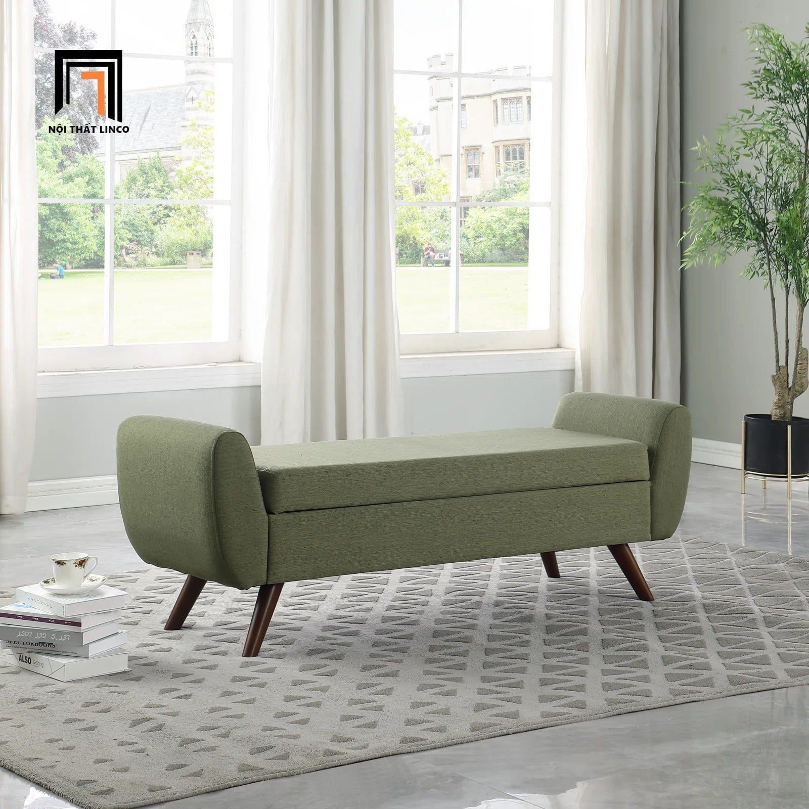  Ghế sofa đôn dài cho khách ngồi SB4 Amsi 1m4 x 50 vải nỉ 