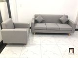  Bộ ghế sofa phòng khách giá rẻ KL2 Basim màu xám ghi trắng 