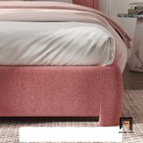  Giường ngủ màu hồng xinh xắn GN89 Mistam 1m6 vải nỉ mềm 