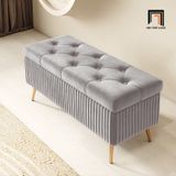  Ghế đôn sofa chữ nhật xinh xắn SB22 Toltek vải nhung nhiều màu 