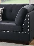  Sofa góc L phong cách châu Âu GT66 Hectus 2m4 x 1m8 xám đen 