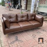  Ghế sofa băng da sang trọng 2m BT96 Foia màu nâu đậm 