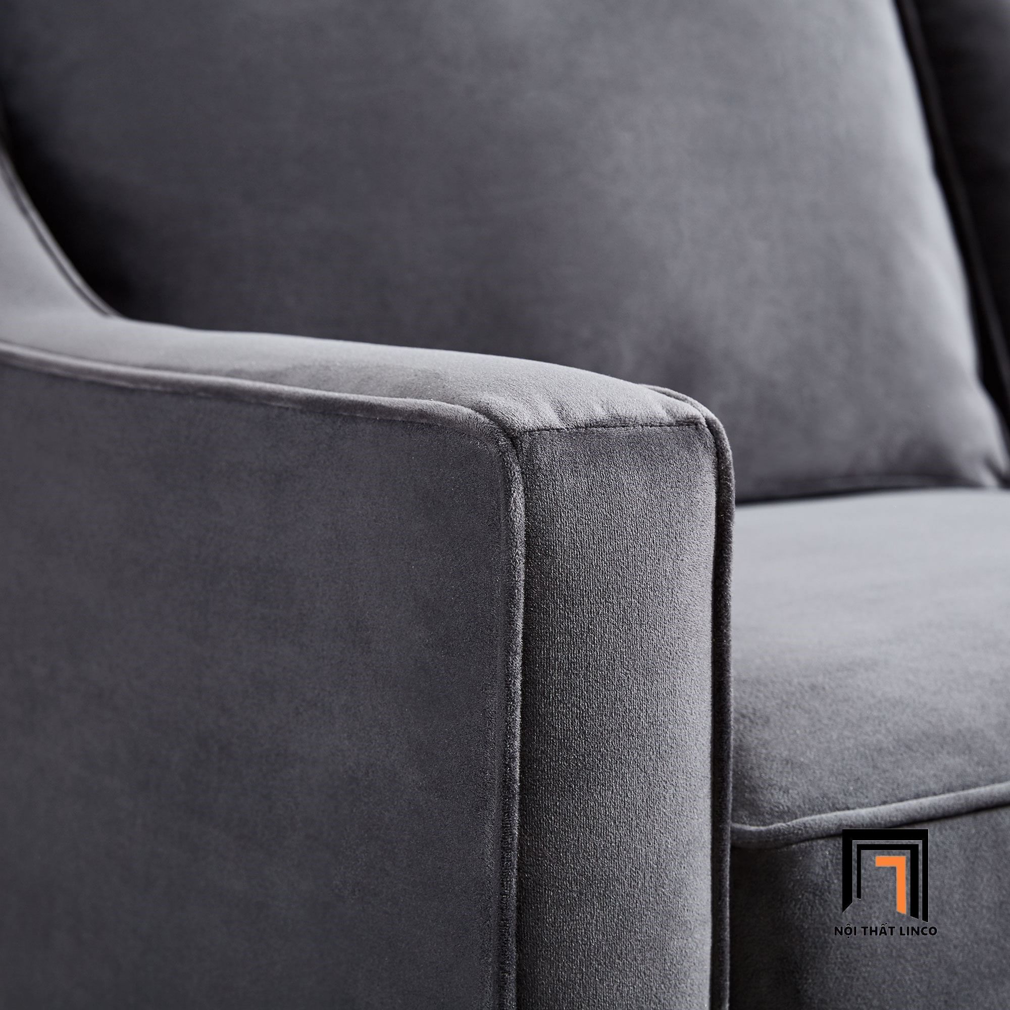  Bộ ghế sofa góc L xoay chiều GT77 Paige màu xanh dương đậm 