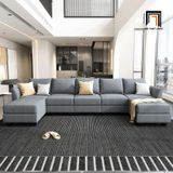  Ghế sofa chữ U UT29 Balin 3m3 vải nỉ xám giá rẻ 