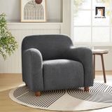  Ghế sofa đơn vải lông cừu xinh xắn DT108 Berken cho shop tiệm 