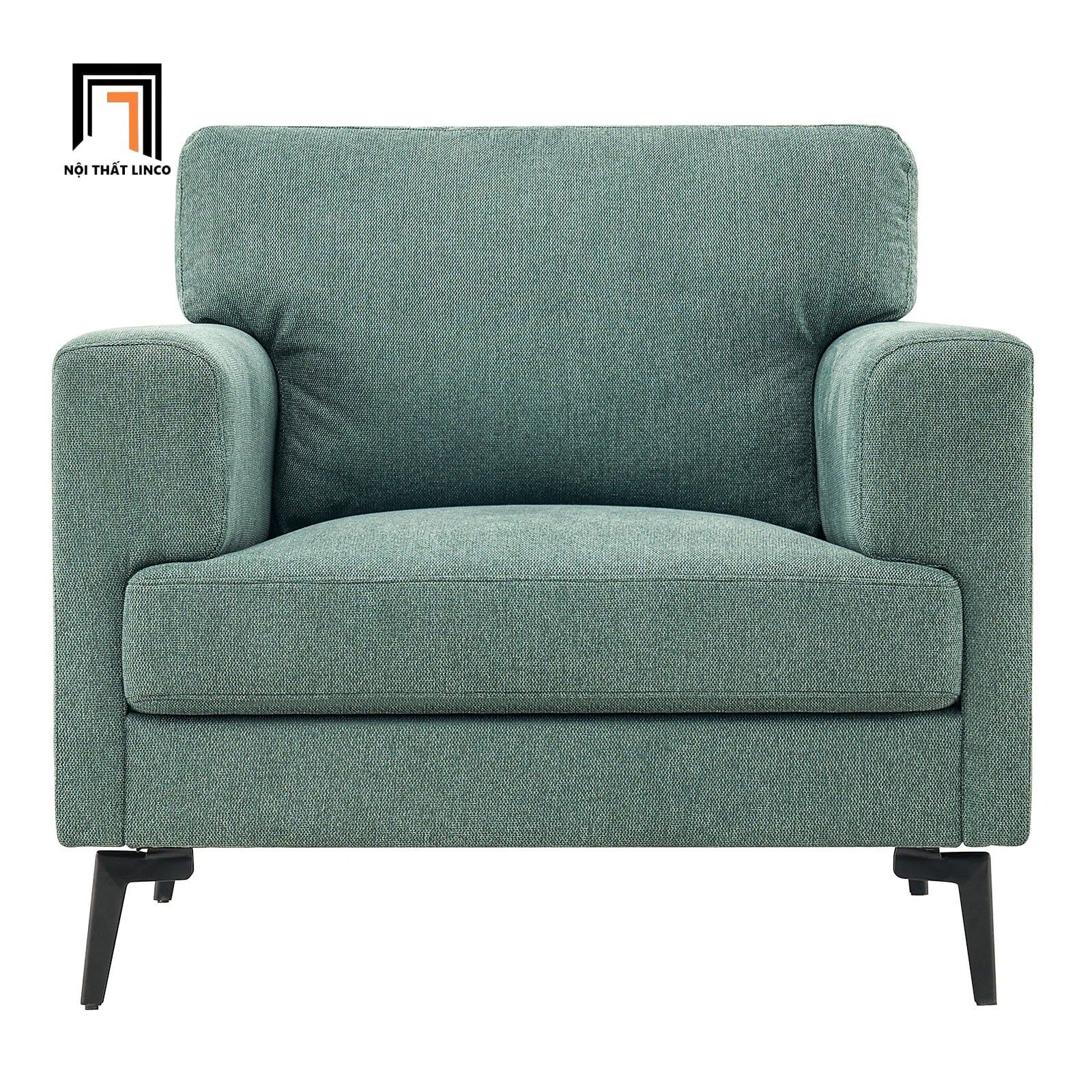  Ghế sofa đơn màu xanh ngọc giá rẻ DT78 Blennie vải nỉ bố 