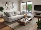  Bộ ghế sofa góc xám trắng GT278 Creamy 2m5 x 1m6 giá rẻ 